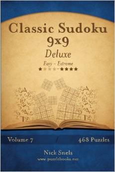 Classic Sudoku 9x9 Deluxe - Fácil a Extremo - Volumen 7 - 468 Puzzles