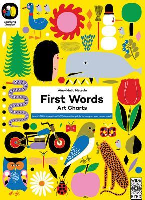 Primeras Palabras: Gráficos de Arte: Aprende 100 primeras palabras con 12 estampas decorativas para colgar en tu pared de vivero