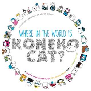 ¿Dónde está el gato de Koneko en el mundo? Libro de colorear