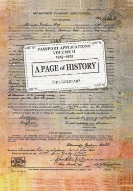 Una Página de la Historia Volumen II Pasaporte Aplicaciones 1915-1925