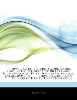 Artículos sobre los Juegos del Hambre, incluyendo: Suzanne Collins, Catching Fire (Novela 2009), Trilogía de los Juegos del Hambre, Mockingjay, Katniss Everdeen, Peeta Mellark, Lista de personajes en la Trilogía de Hunger Games, Hunger Games Universe