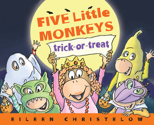 Cinco monos pequeños truco o trato