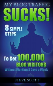 Mi blog de tráfico suda! 8 sencillos pasos para obtener 100.000 visitantes del blog sin trabajar 8 días a la semana