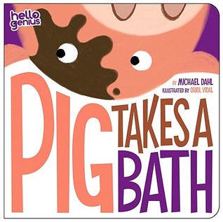 El cerdo toma un baño