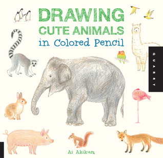Dibujo lindo animales en lápiz de colores